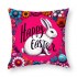 Ulloord Happy Easter Throw pillow Covers Lovely Rabbit Farmhouse pillow Cover Cuter Animal Decor Home pillow Case Easter Bunny Cushion Cover for Sofa Couch Pink