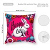 Ulloord Happy Easter Throw pillow Covers Lovely Rabbit Farmhouse pillow Cover Cuter Animal Decor Home pillow Case Easter Bunny Cushion Cover for Sofa Couch Pink