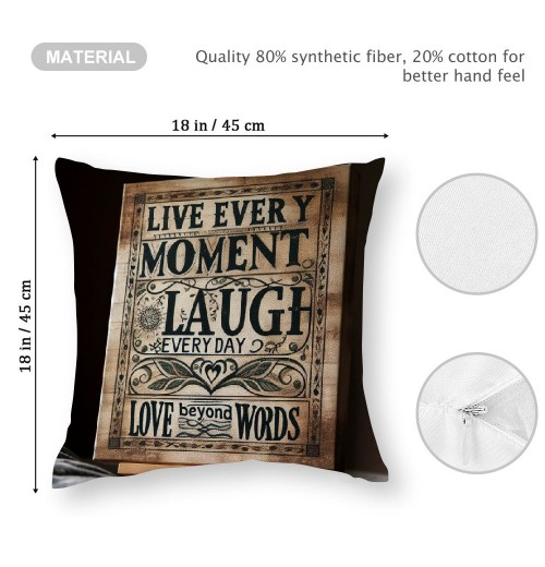 Ulloord pillow Covers Throw pillow Covers, Romantic Design with Decorative Square Vintage pillow Case Cushion Covers