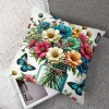 Ulloord Spring Rustic Farmhouse Throw pillow Covers Vintage Yellow Floral Flowers pillowcase Cushion Cover for Home Sofa