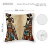 Ulloord  African pillow Covers Vintage Colorful African Women Art Painting Throw pillow Case Cushion Covers Home Decorative Throw pillowcases