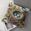 Ulloord pillow Covers Vintage Bird Nest Decorative Throw pillow Case Cushion Cover for Bed Office Living Room Sofa