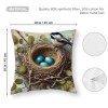 Ulloord pillow Covers Vintage Bird Nest Decorative Throw pillow Case Cushion Cover for Bed Office Living Room Sofa