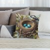 Ulloord pillow Covers Vintage Bird Nest Decorative Throw pillow Case Cushion Cover for Bed Office Living Room Sofa