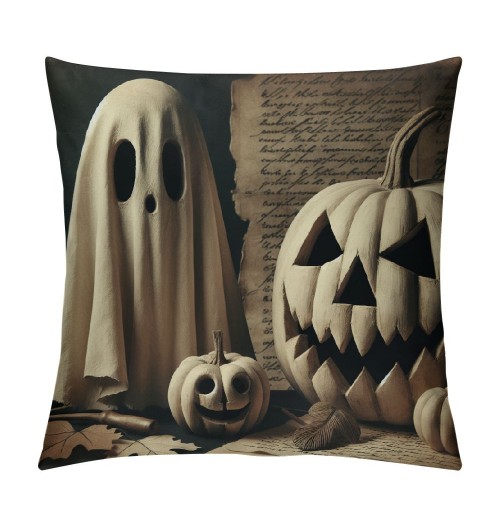 Ulloord Halloween Decor pillow Covers Halloween Decorations Pumpkin Witch Farmhouse Cat Ghost Outdoor Black Fall pillows Decorative Throw Cushion Case for Home Couch