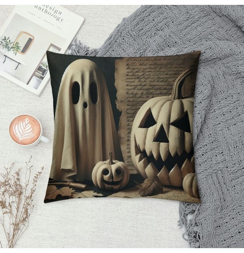 Ulloord Halloween Decor pillow Covers Halloween Decorations Pumpkin Witch Farmhouse Cat Ghost Outdoor Black Fall pillows Decorative Throw Cushion Case for Home Couch