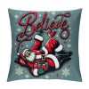 Ulloord Gray Christmas pillow Covers Farmhouse Christmas Decorations Snowman Merry Christmas Holly Jolly Winter Holiday Decor for Home Couch