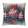 Ulloord Christmas Throw pillow Covers, Xmas Tree Farmhouse Holiday Cushion Case for Home Couch Decoration