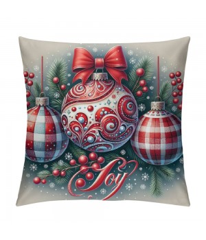 Ulloord Christmas Throw pillow Covers, Xmas Tree Farmhouse Holiday Cushion Case for Home Couch Decoration