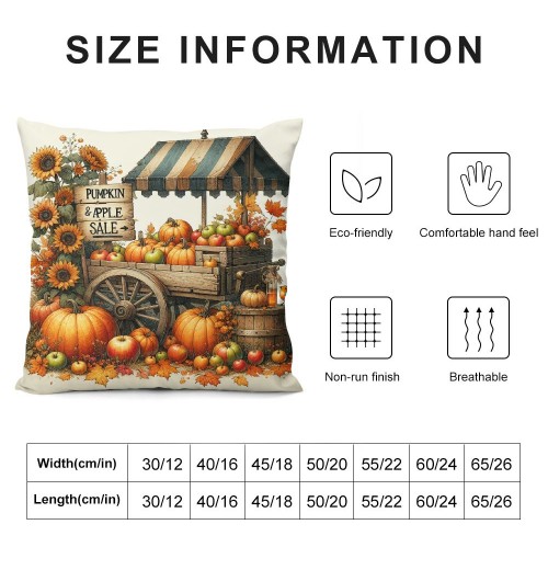 Ulloord Fall Decor pillow Covers Pumpkin Farmhouse Decorations Sunflower Throw Cushion Case for Fall Thanksgiving Home Decorative pillows