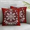 Ulloord  Red Christmas pillow Covers Farmhouse Christmas Decorations Merry Christmas Tree Truck Hello Winter Holiday Decor Throw Cushion Case for Home Couch