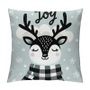 Ulloord Christmas pillow Covers Farmhouse Christmas Decorations Snowman Winter Holiday Decor Stripes Throw Cushion Case for Home Couch