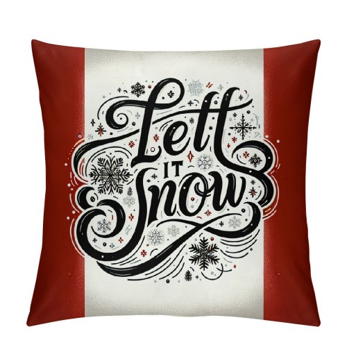 Ulloord Red Christmas pillow Covers Farmhouse Christmas Decorations Winter Holiday Decor Throw Cushion Case for Home Couch