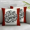 Ulloord Red Christmas pillow Covers Farmhouse Christmas Decorations Winter Holiday Decor Throw Cushion Case for Home Couch