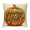 Ulloord  Pumpkin Halloween Throw pillow Cover Farmhouse Autumn Cushion Case for Sofa Couch Linen