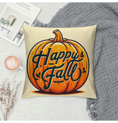 Ulloord  Pumpkin Halloween Throw pillow Cover Farmhouse Autumn Cushion Case for Sofa Couch Linen