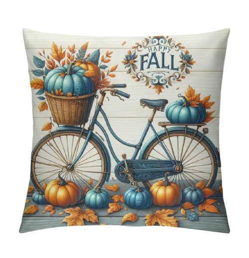 Ulloord Fall Decor pillow Covers Thanksgiving Blue Pumpkin Farmhouse Decorations Thankful Farm Outdoor Fall pillows Decorative Throw Cushion Case for Home Couch