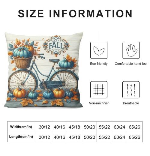 Ulloord Fall Decor pillow Covers Thanksgiving Blue Pumpkin Farmhouse Decorations Thankful Farm Outdoor Fall pillows Decorative Throw Cushion Case for Home Couch