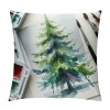 Ulloord Watercolor Christmas Throw pillow Cover Cushion Case for Home Decor Sofa Couch Linen Farmhouse Christmas Decorations