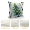 Ulloord Watercolor Christmas Throw pillow Cover Cushion Case for Home Decor Sofa Couch Linen Farmhouse Christmas Decorations