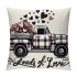 Ulloord Valentines Day pillow Covers Spring Farmhouse Decor with Love Heart Holiday Decorations Throw Cushion Case for Home Decorations