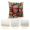 Ulloord Red Christmas pillow Covers Farmhouse Decorations Sleigh Rides Truck with Tree Winter Holiday Decor for Home Couch