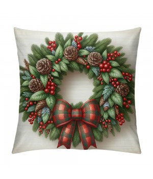 Ulloord Christmas pillow Covers Farmhouse Xmas Decorations Merry Truck Winter Holiday Decor Throw Cushion Case for Home Couch