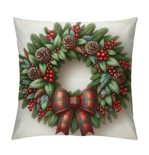 Ulloord Christmas pillow Covers Farmhouse Xmas Decorations Merry Truck Winter Holiday Decor Throw Cushion Case for Home Couch