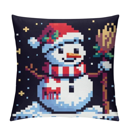 Ulloord Christmas pillow Covers Farmhouse Christmas Decorations Truck Snowman Winter Holiday Decor Throw Cushion Case for Home Couch