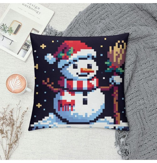 Ulloord Christmas pillow Covers Farmhouse Christmas Decorations Truck Snowman Winter Holiday Decor Throw Cushion Case for Home Couch