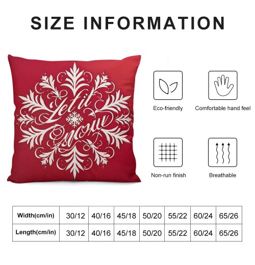 Ulloord Red Christmas pillow Covers Farmhouse Christmas Decorations Merry Christmas Winter Holiday Decor Throw Cushion Case for Home Couch