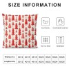 Ulloord Red Christmas pillow Covers Farmhouse Christmas Decorations Merry Christmas Tree Winter Holiday Decor Throw Cushion Case for Home Couch