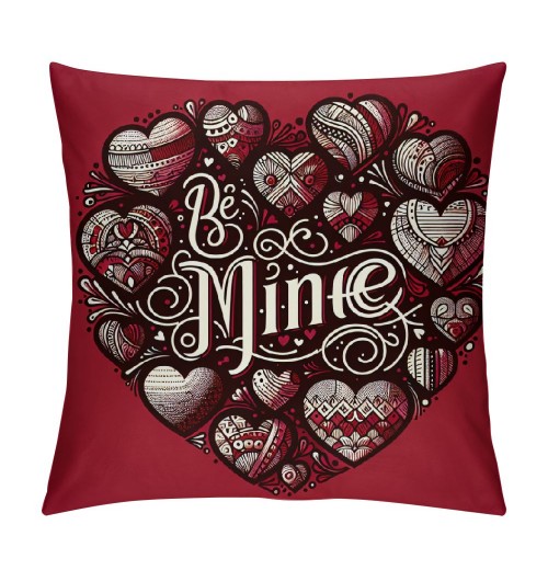 Ulloord  Valentines Day Throw pillow Covers , Love Heart Spring Farmhouse Holiday Red Cushion Case for Home Sofa Couch Decoration