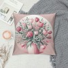 Ulloord  Spring pillow Covers Decorations Pink Throw pillowcase for Home Couch Decor