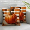 Ulloord Fall Decor pillow Covers Thanksgiving Farmhouse Decorations Dot Orange Pumpkin Throw Cushion Case for Home Couch