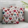 Ulloord Valentines Day Throw pillow Covers , Red Black Love Spring Farmhouse Holiday Cushion Case for Home Sofa Couch Decoration