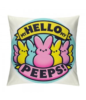 Ulloord Easter pillow Covers Easter Decorations for Home Bunny Hello pillows Easter Decorative Throw pillows Spring Easter Farmhouse Decor