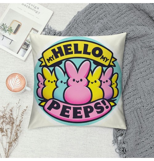 Ulloord Easter pillow Covers Easter Decorations for Home Bunny Hello pillows Easter Decorative Throw pillows Spring Easter Farmhouse Decor