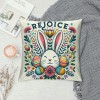 Ulloord Eggs Bunny Decorative Throw pillow Cover, Flower Outdoor pillowcase, Floral Cushion Case Home Decor