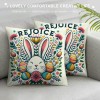 Ulloord Eggs Bunny Decorative Throw pillow Cover, Flower Outdoor pillowcase, Floral Cushion Case Home Decor