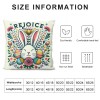 Ulloord Eggs Bunny Decorative Throw pillow Cover, Flower Outdoor pillowcase, Floral Cushion Case Home Decor