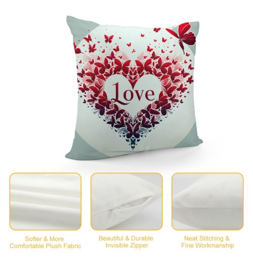 Ulloord Valentines Day pillow Covers Spring Farmhouse Decor Holiday Decorations Throw Cushion Case for Home Decorations