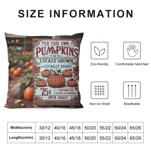 Ulloord Fall Decor pillow Covers Thanksgiving Farmhouse Decorations Orange Pumpkin Outdoor Autumn Decorative Throw Cushion Case for Home Couch