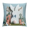 Ulloord Easter pillow Covers, Decorative Easter Bunny Eggs pillow Covers Spring Decorations for Living Room Sofa Couch Bed Patio Indoor Outdoor Happy Easter Home Decor