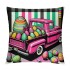 Ulloord  Easter pillow Covers Easter Decorations for Spring Farmhouse pillows Easter Decorative Throw pillows Buffalo Plaid Bunny Eggs Throw Cushion Case for Home Decor