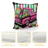 Ulloord  Easter pillow Covers Easter Decorations for Spring Farmhouse pillows Easter Decorative Throw pillows Buffalo Plaid Bunny Eggs Throw Cushion Case for Home Decor