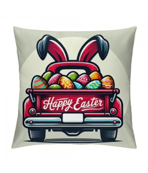 Ulloord Easter pillow Covers Easter Decorations for Home Bunny Truck Hello pillows Easter Decorative Throw pillows Spring Easter Farmhouse Decor