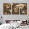 World Map Canvas Wall Art Retro Beige Abstract Painting Vintage Old Nautical Picture Framed Artwork Prints for Living Room Guest Bedroom Room Home Office Large Wall Decor 