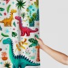 Shangniulu Cartoon Dinosaur Shower Curtain Colorful Animals Plants for Boys Girls Polyester Fabric Waterproof Shower Curtain Sets Machine Washable Decor Bath Curtain