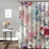 Shangniulu Pink Shower Curtain, Fantasy Delicate of and with Dots Dreamy,  Fabric Bathroom Decor Set with Hooks